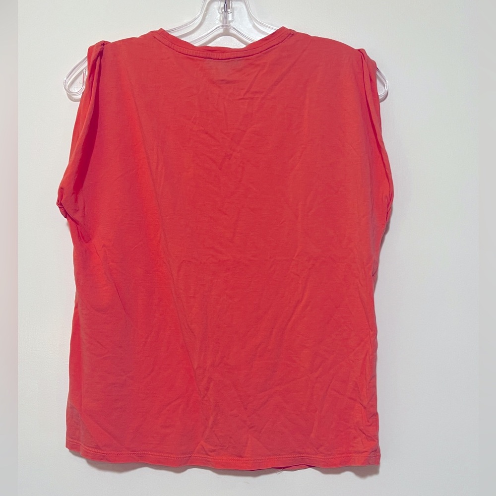 Bright coral muscle tee by Express, size XS - Picture 2 of 5